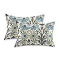 thumbnail image 1 of Yayeee Pillowcase King Size Set of 2 Satin Wrinkle Resistant Pillow Case, Blue Floral Pattern, 1 of 8