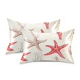 thumbnail image 1 of Yayeee Pillowcase King Size Set of 2 Satin Wrinkle Resistant Pillow Case, Brown Starfish, 1 of 7