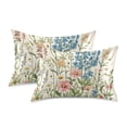 thumbnail image 1 of Yayeee Pillowcase King Size Set of 2 Satin Wrinkle Resistant Pillow Case, Colorful Wildflowers, 1 of 8
