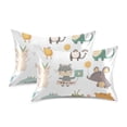 thumbnail image 1 of Yayeee Pillowcase King Size Set of 2 Satin Wrinkle Resistant Pillow Case, Cute Animal, 1 of 7