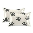 thumbnail image 1 of Yayeee Pillowcase King Size Set of 2 Satin Wrinkle Resistant Pillow Case, Cute Cat Paw, 1 of 7