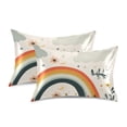 thumbnail image 1 of Yayeee Pillowcase King Size Set of 2 Satin Wrinkle Resistant Pillow Case, Cute Rainbow, 1 of 7
