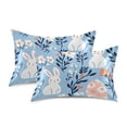 thumbnail image 1 of Yayeee Pillowcase King Size Set of 2 Satin Wrinkle Resistant Pillow Case, Floral Easter Rabbits, 1 of 8