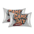 thumbnail image 1 of Yayeee Pillowcase King Size Set of 2 Satin Wrinkle Resistant Pillow Case, Game Day, 1 of 7