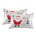 thumbnail image 1 of Yayeee Pillowcase King Size Set of 2 Satin Wrinkle Resistant Pillow Case, Gray Christmas Santa, 1 of 8