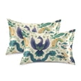 thumbnail image 1 of Yayeee Pillowcase King Size Set of 2 Satin Wrinkle Resistant Pillow Case, Green Animals Pattern, 1 of 7