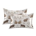 thumbnail image 1 of Yayeee Pillowcase King Size Set of 2 Satin Wrinkle Resistant Pillow Case, Light Gray Bears, 1 of 8