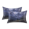 thumbnail image 1 of Yayeee Pillowcase King Size Set of 2 Satin Wrinkle Resistant Pillow Case, Moonlight Mountain, 1 of 7