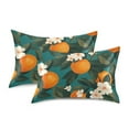 thumbnail image 1 of Yayeee Pillowcase King Size Set of 2 Satin Wrinkle Resistant Pillow Case, Orange Leaves, 1 of 7