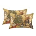 thumbnail image 1 of Yayeee Pillowcase King Size Set of 2 Satin Wrinkle Resistant Pillow Case, Party Of Cats, 1 of 7