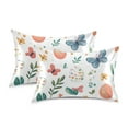 thumbnail image 1 of Yayeee Pillowcase King Size Set of 2 Satin Wrinkle Resistant Pillow Case, Red Easter Eggs, 1 of 8