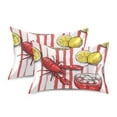 thumbnail image 1 of Yayeee Pillowcase King Size Set of 2 Satin Wrinkle Resistant Pillow Case, Red Lobster, 1 of 7
