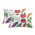 thumbnail image 1 of Yayeee Pillowcase King Size Set of 2 Satin Wrinkle Resistant Pillow Case, Red Vegetables Pattern, 1 of 7