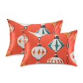thumbnail image 1 of Yayeee Pillowcase King Size Set of 2 Satin Wrinkle Resistant Pillow Case, Retro Christmas Ornaments Pattern, 1 of 8