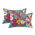 thumbnail image 1 of Yayeee Pillowcase King Size Set of 2 Satin Wrinkle Resistant Pillow Case, Whimsical Floral, 1 of 8