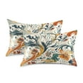 thumbnail image 1 of Yayeee Pillowcase King Size Set of 2 Satin Wrinkle Resistant Pillow Case, Whimsical Leaves, 1 of 8