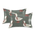 thumbnail image 1 of Yayeee Pillowcase King Size Set of 2 Satin Wrinkle Resistant Pillow Case, Winter Goose, 1 of 8