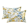 thumbnail image 1 of Yayeee Pillowcase King Size Set of 2 Satin Wrinkle Resistant Pillow Case, Yellow Floral, 1 of 7