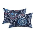 thumbnail image 1 of Yayeee Pillowcase Queen Size Set of 2 Satin Wrinkle Resistant Envelope Pillow Case, Blue Fireworks Pattern, 1 of 8
