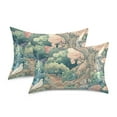 thumbnail image 1 of Yayeee Pillowcase Queen Size Set of 2 Satin Wrinkle Resistant Envelope Pillow Case, Floral Forest Pattern, 1 of 8
