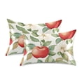 thumbnail image 1 of Yayeee Pillowcase Queen Size Set of 2 Satin Wrinkle Resistant Pillow Case, Beige Apple Pattern, 1 of 7