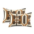 thumbnail image 1 of Yayeee Pillowcase Queen Size Set of 2 Satin Wrinkle Resistant Pillow Case, Beige Geometric, 1 of 8