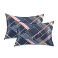 thumbnail image 1 of Yayeee Pillowcase Queen Size Set of 2 Satin Wrinkle Resistant Pillow Case, Black Stripes, 1 of 7