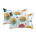 thumbnail image 1 of Yayeee Pillowcase Queen Size Set of 2 Satin Wrinkle Resistant Pillow Case, Bubbles Hamburger, 1 of 8