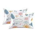 thumbnail image 1 of Yayeee Pillowcase Queen Size Set of 2 Satin Wrinkle Resistant Pillow Case, Cartoon Doodles, 1 of 8