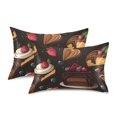 thumbnail image 1 of Yayeee Pillowcase Queen Size Set of 2 Satin Wrinkle Resistant Pillow Case, Chocolate Cakes, 1 of 7