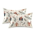 thumbnail image 1 of Yayeee Pillowcase Queen Size Set of 2 Satin Wrinkle Resistant Pillow Case, Christmas Gift Pattern, 1 of 8