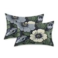 thumbnail image 1 of Yayeee Pillowcase Queen Size Set of 2 Satin Wrinkle Resistant Pillow Case, Dark Floral, 1 of 8