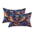 thumbnail image 1 of Yayeee Pillowcase Queen Size Set of 2 Satin Wrinkle Resistant Pillow Case, Geometric Eagle, 1 of 8
