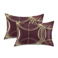 thumbnail image 1 of Yayeee Pillowcase Queen Size Set of 2 Satin Wrinkle Resistant Pillow Case, Gold Abstract Pattern, 1 of 8