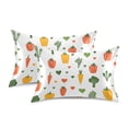 thumbnail image 1 of Yayeee Pillowcase Queen Size Set of 2 Satin Wrinkle Resistant Pillow Case, Green Cute Vegetables, 1 of 7