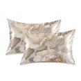 thumbnail image 1 of Yayeee Pillowcase Queen Size Set of 2 Satin Wrinkle Resistant Pillow Case, Lace and Floral, 1 of 8