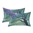 thumbnail image 1 of Yayeee Pillowcase Queen Size Set of 2 Satin Wrinkle Resistant Pillow Case, Moonlight Forest, 1 of 7