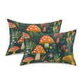 thumbnail image 1 of Yayeee Pillowcase Queen Size Set of 2 Satin Wrinkle Resistant Pillow Case, Orange Mushroom, 1 of 7
