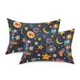 thumbnail image 1 of Yayeee Pillowcase Queen Size Set of 2 Satin Wrinkle Resistant Pillow Case, Small Space Pattern, 1 of 7