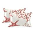 thumbnail image 1 of Yayeee Pillowcase Queen Size Set of 2 Satin Wrinkle Resistant Pillow Case, White Starfish, 1 of 7