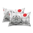 thumbnail image 1 of Yayeee Pillowcase Queen Size Set of 2 Satin Wrinkle Resistant Pillow Case, White Streets, 1 of 8