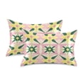 thumbnail image 1 of Yayeee Pillowcase Queen Size Set of 2 Satin Wrinkle Resistant Pillow Case, Yellow Symmetrical Stars, 1 of 7