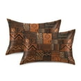 thumbnail image 1 of Yayeee Pillowcase Standard Size Set of 2 Satin Wrinkle Resistant Envelope Pillow Case, Abstract Tribal Pattern, 1 of 8