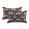thumbnail image 1 of Yayeee Pillowcase Standard Size Set of 2 Satin Wrinkle Resistant Envelope Pillow Case, Art Geometric Pattern, 1 of 8