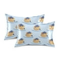 thumbnail image 1 of Yayeee Pillowcase Standard Size Set of 2 Satin Wrinkle Resistant Envelope Pillow Case, Blueberry Pancake Pattern, 1 of 8