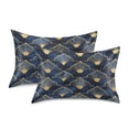 thumbnail image 1 of Yayeee Pillowcase Standard Size Set of 2 Satin Wrinkle Resistant Envelope Pillow Case, Elegance Art Pattern, 1 of 8