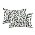 thumbnail image 1 of Yayeee Pillowcase Standard Size Set of 2 Satin Wrinkle Resistant Envelope Pillow Case, Gray Leopard Pattern, 1 of 8