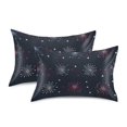 thumbnail image 1 of Yayeee Pillowcase Standard Size Set of 2 Satin Wrinkle Resistant Envelope Pillow Case, Starry Night Pattern, 1 of 8