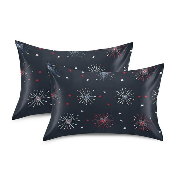 Yayeee Pillowcase Standard Size Set of 2 Satin Wrinkle Resistant Envelope Pillow Case, Starry Night Pattern