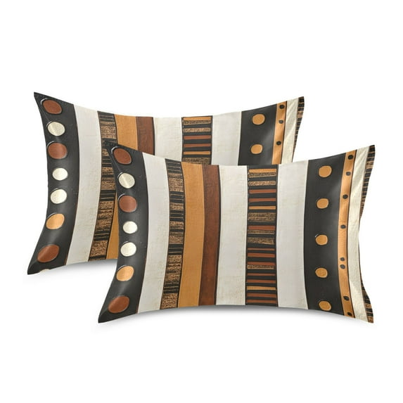 Yayeee Pillowcase Standard Size Set of 2 Satin Wrinkle Resistant Pillow Case, Abstract Dots